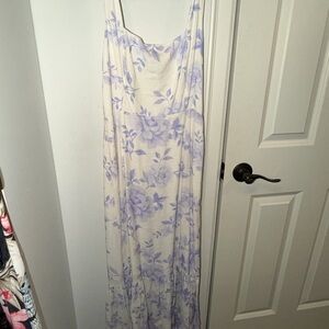 Saltwater LUXE Lavender and Cream Floral Dress